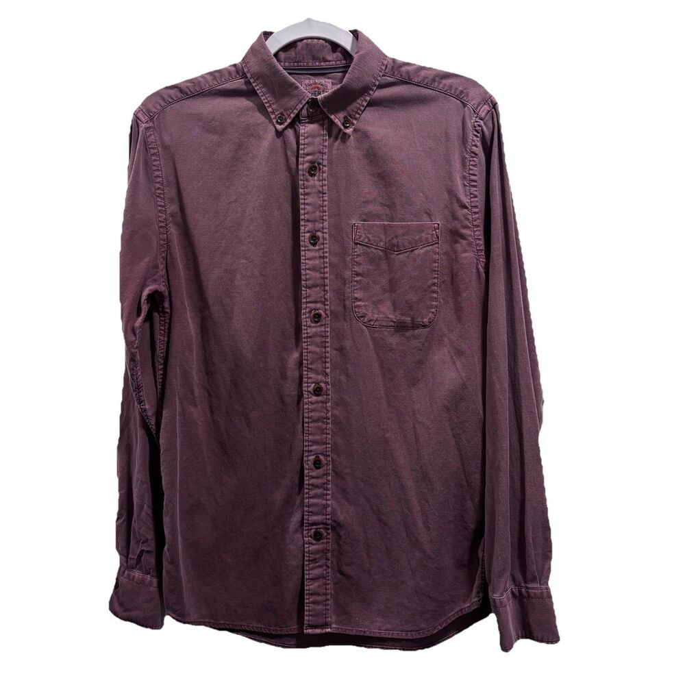 Faherty Men's Button-Down Shirt in Washed Plum